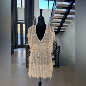 Elegant Cream Swim Coverup